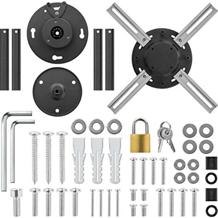 deleyCON Beamer-Deckenhalterung, Neigbar +/-15° und 360° drehbar, ideal für Beamer und Projektoren – Bild 6