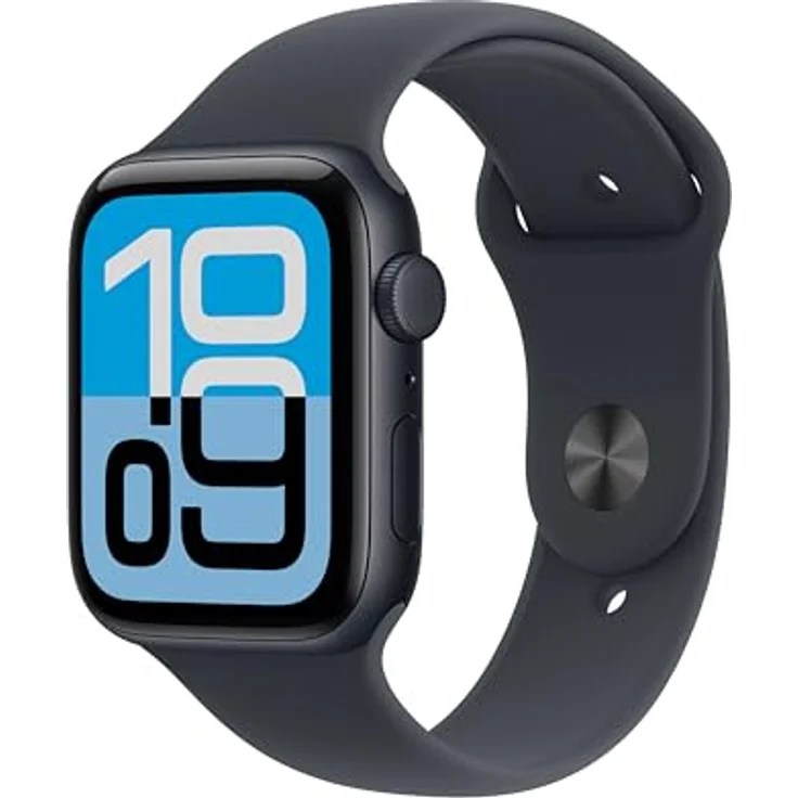 Apple Watch SE 3 Cellular, 44mm, Aluminiumgehäuse Mitternacht, Sportarmband Mitternacht - S/M – Bild 1
