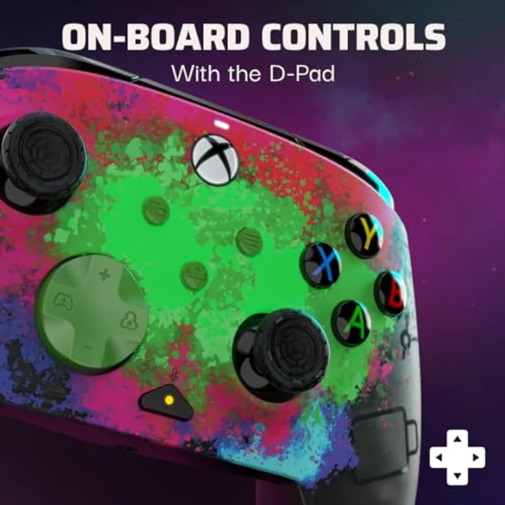 PDP Rematch-Space Dust-GlowInDark Xbox X Controller, kabelgebunden, mit programmierbaren Rücktasten und Dual Rumble-Motoren – Bild 7