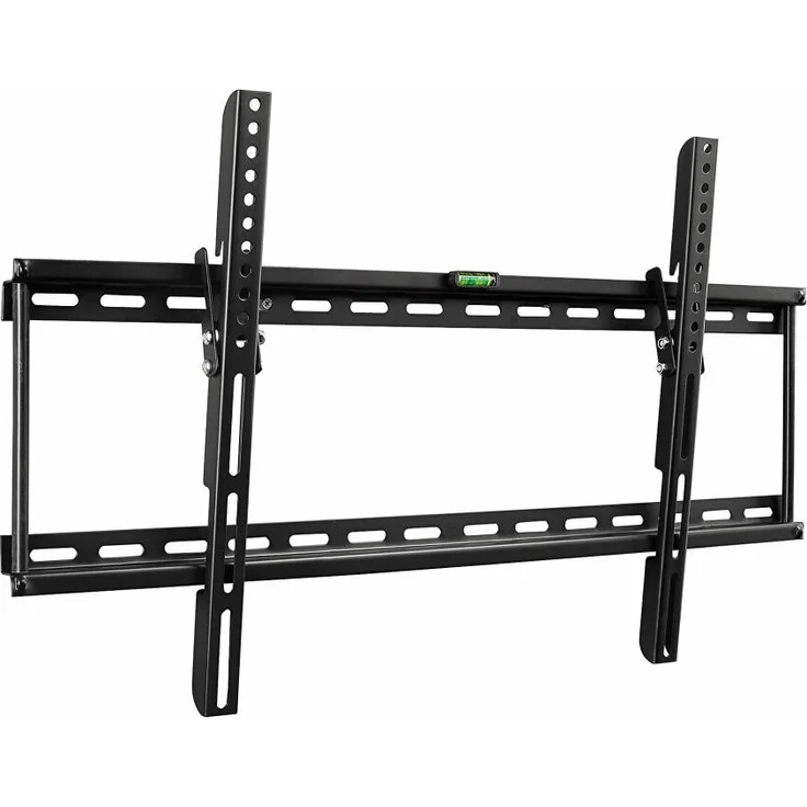 HEITECH TV Wandhalterung für Fernseher bis 85", neigbar ±15°, flaches Profil mit 3,5 cm Wandabstand, inkl. Installationsmaterial und Wasserwaage