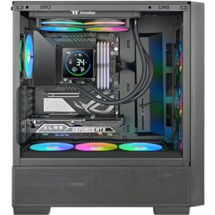 Thermaltake TH240-S V3 ARGB Sync Black, AiO-Wasserkühlung mit 2x 120mm Lüftern, bis zu 2500 rpm, 37.8 dB – Bild 8