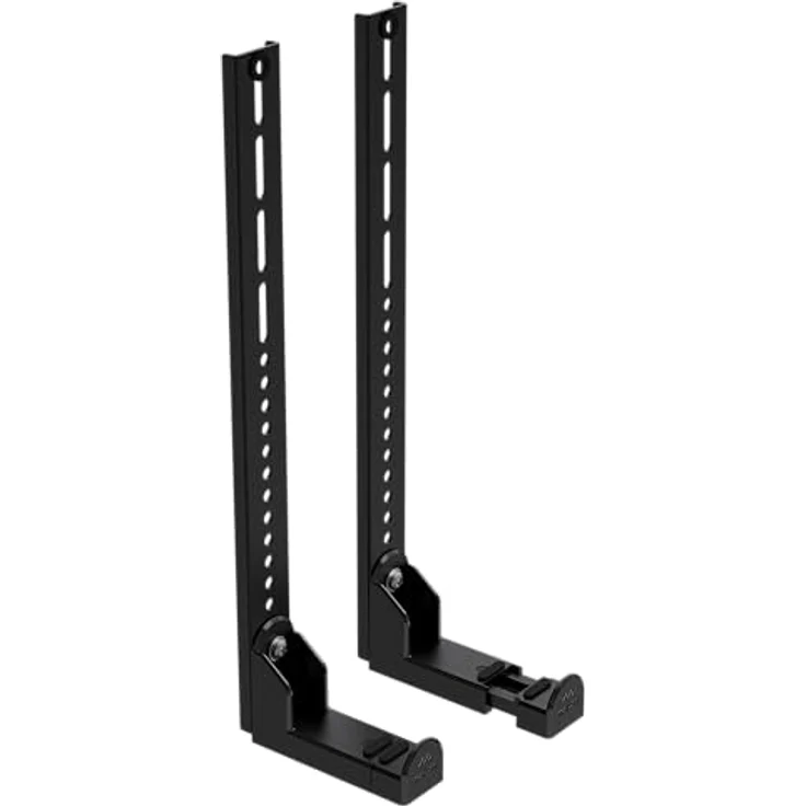 Meliconi Universal TV Soundbar Halterung, höhenverstellbar bis 10 kg, mit Kabeldurchführung und Vibrationsschutz, Schwarz – Bild 1