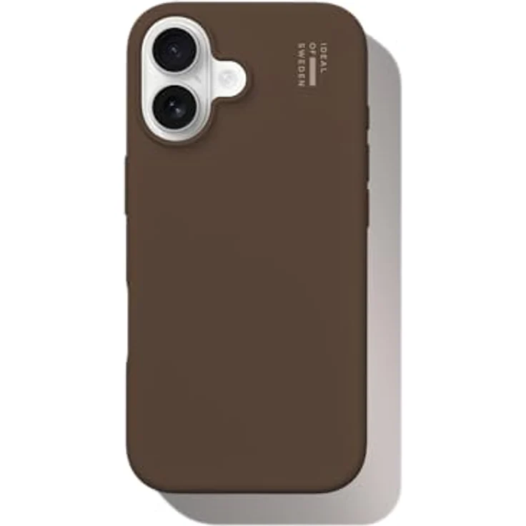 iDeal Of Sweden MagSafe Silicone Cover Mocha Mousse, Smartphone Hülle für Apple iPhone 17, braun, sturzfest, erhöhte Kanten, pfirsichfarbene Oberfläche – Bild 2