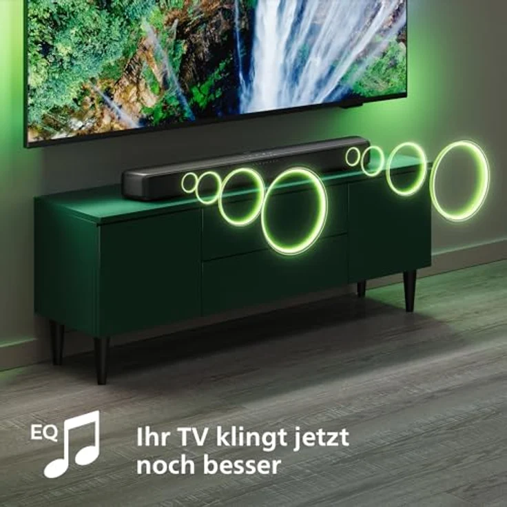 Philips TAB5109 Soundbar 2.0-2 Kanal 120W, DTS Virtual X, Bluetooth 5.4, HDMI ARC, optische Verbindung und USB-Konnektivität - Dunkelgrau – Bild 3