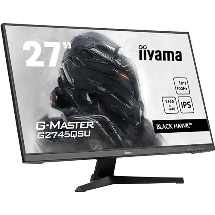 iiyama G-Master Black Hawk G2745QSU-B1 68,5cm 27" IPS LED Gaming Monitor WQHD 100 Hz HDMI DP USB3.2 1ms FreeSync schwarz – Bild 3