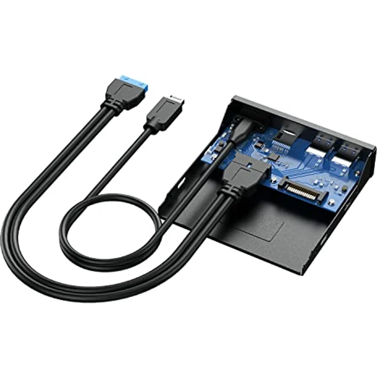 Graugear Multi Frontblende mit USB Hub + Kartenleser, für 3,5 Zoll Montageschächte, grau – Bild 11