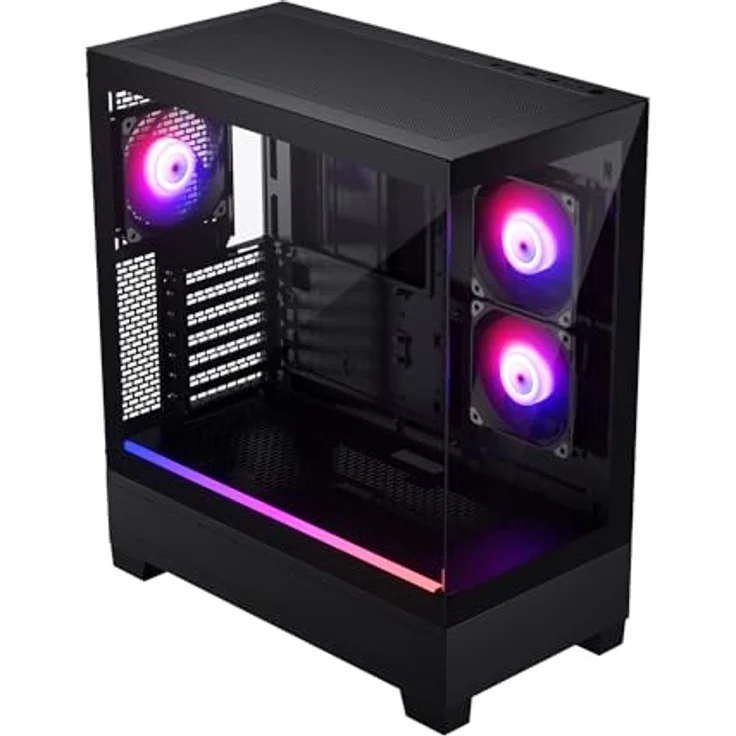 Phanteks XT View (E-ATX, Mini ITX, mATX, ATX), PC Gehäuse, Schwarz – Bild 2