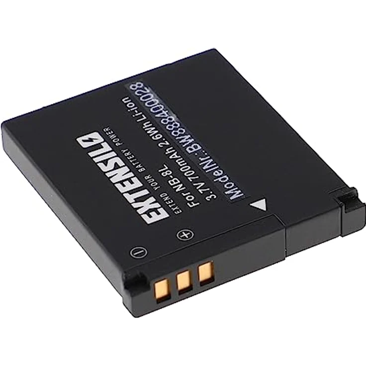 EXTENSILO Akku Ersatz für Canon NB-8L, 700 mAh Lithium-Ionen Akku, wiederaufladbar, langlebig – Bild 3