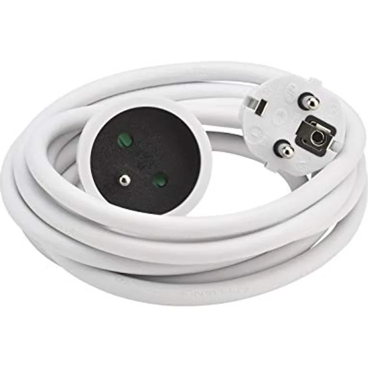 Debflex 335531 Verlängerung Kunststoffmantelleitung HO5VV-F 3G1,5, 3 m, weiß