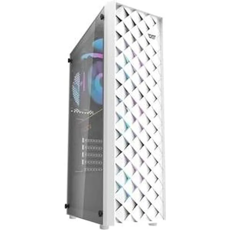 darkFlash DK351 Computergehäuse + 4 Lüfter (weiß)