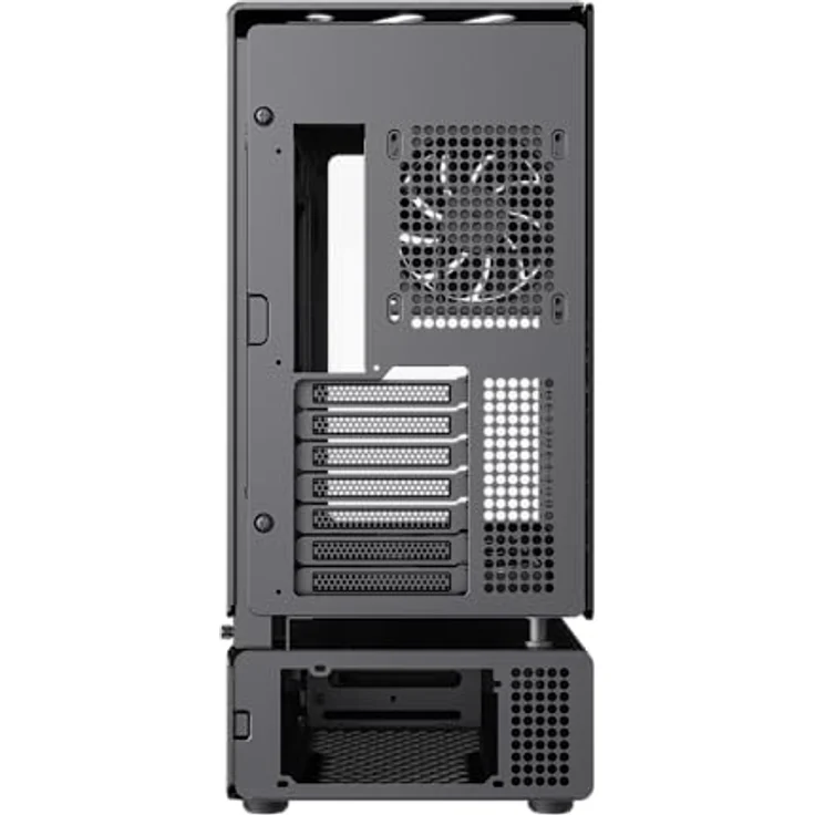 GameMax GAMEMAX N80 BK, Midi Tower Gehäuse ohne Netzteil, ATX, 5x ARGB Lüfter, 2x USB 3.0, 1x USB Type-C, Glasfenster – Bild 5