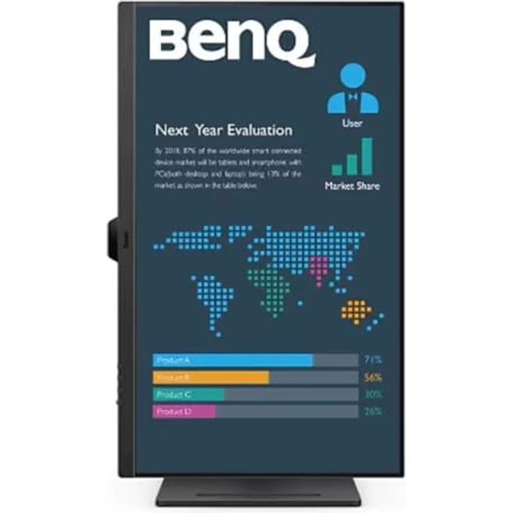 BenQ BL3290QT, 31.5 Zoll WQHD Monitor mit 2560x1440 Auflösung, DP/USB-C/HDMI, Pivot-Funktion, Schwarz – Bild 3