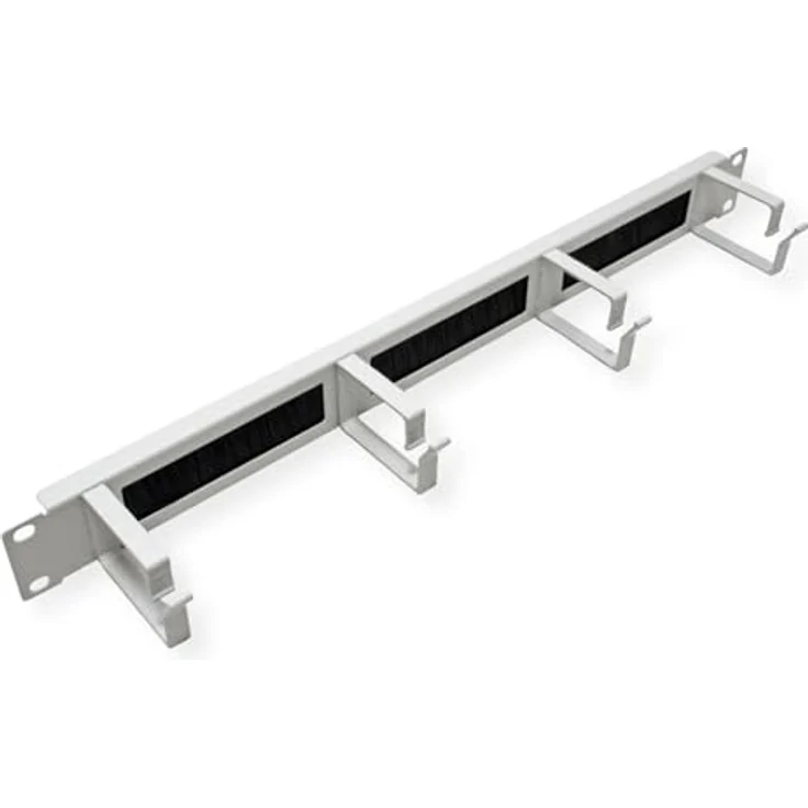 ROLINE 19-Zoll Rangierpanel 1 HE mit Bürstenleiste 44x60mm, grau, für optimales Kabelmanagement – Bild 3