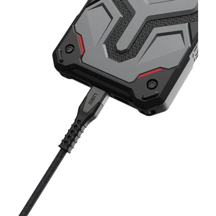 UAG Urban Armor Gear Robustes USB-C auf Lightning Kabel, 30W, 1,5 m, schwarz/grau – Bild 2