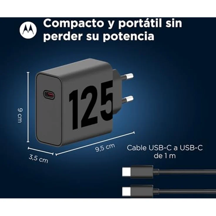 Motorola Wandladegerät SJMC1252, Schwarz, 125 W - Schnelles Ladegerät für Handys mit hoher Leistung - Preisvergleich – Bild 5