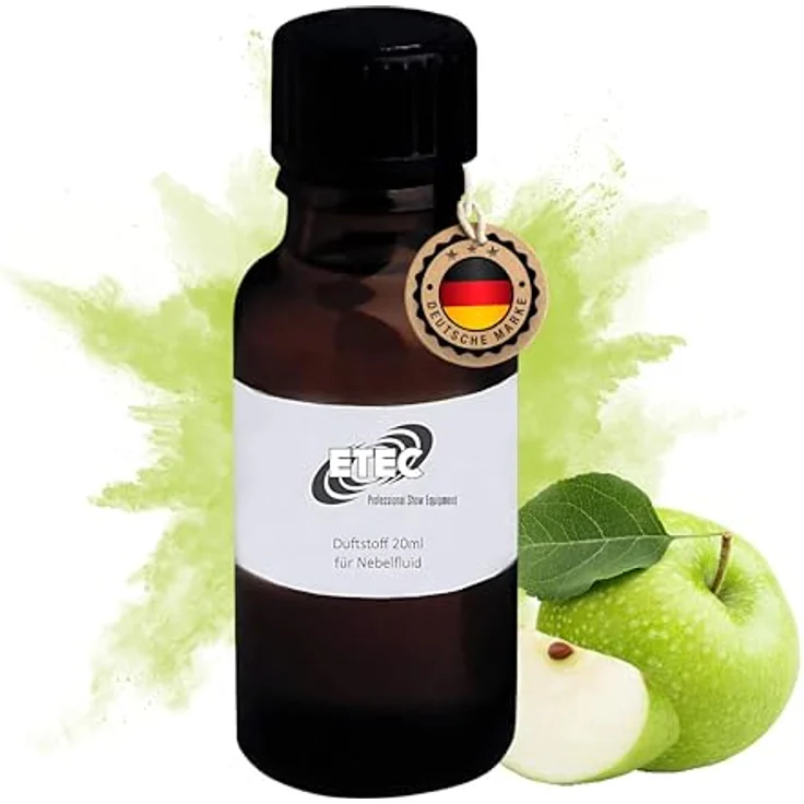 ETEC SMOKE-APPLE DUFTSTOFF für Nebelfluid, Apfel Duft, 20 ml, für bis zu 30 Liter Nebel, ideal für Party, Disco, DJ Events und Bühnenbeleuchtung – Bild 1
