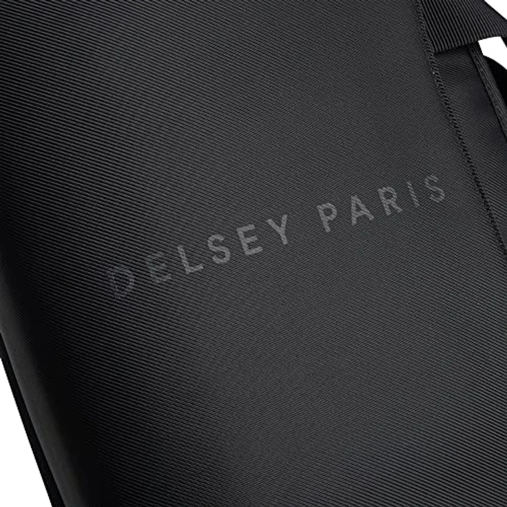 Delsey 2-CPT Notebooktasche 15.6" Schwarz, Messengerhülle aus Leder und Polyester, 14 Zoll Display geeignet, Universal – Bild 4