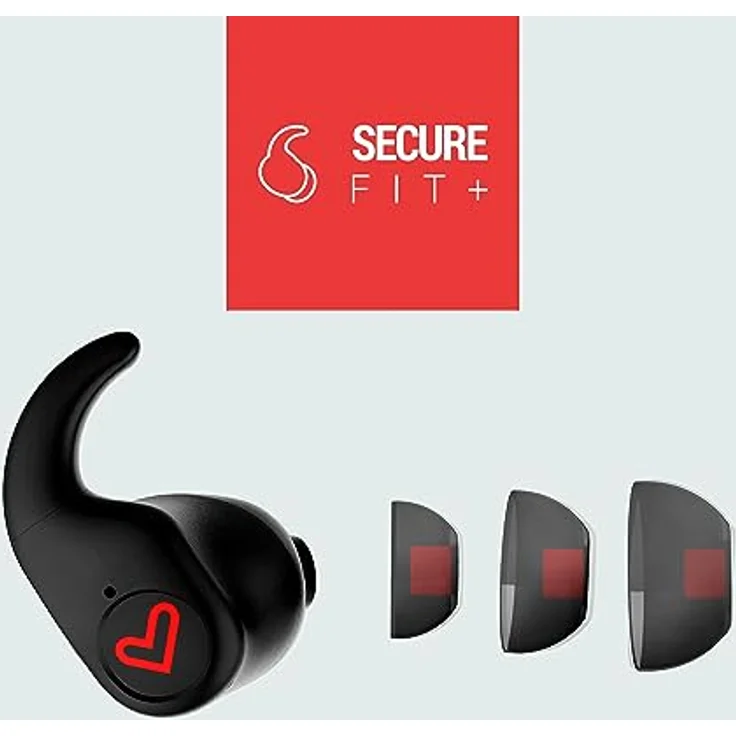 Energy Sistem Earphones True Wireless Freestyle, Kabellose Kopfhörer mit integriertem Mikrofon, Schwarz/Rot – Bild 4