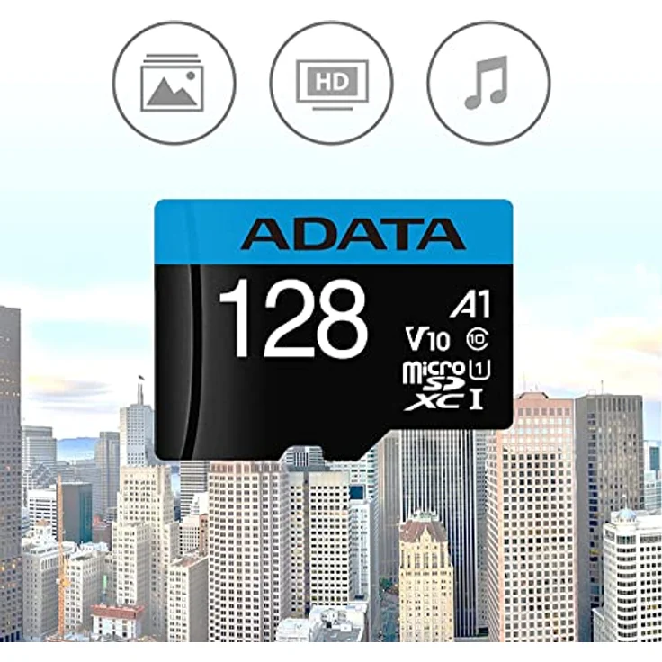 ADATA Premier Speicherkarte 128 GB MicroSDXC Klasse 10 UHS-I - Speicherkarten (128 GB, MicroSDXC, Klasse 10, UHS-I, 85 MB-s, Schwarz, Blau) – Bild 6