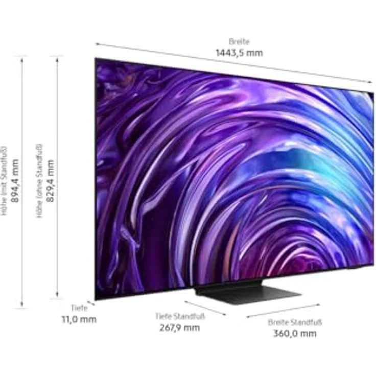 Samsung OLED 4K S95D Fernseher 65 Zoll, Samsung TV mit Neural Quantum 4K AI Gen2 Prozessor, OLED HDR Pro, OLED Glare free, Smart TV, GQ65S95DATXZG, Deutsches Modell [2024] – Bild 4