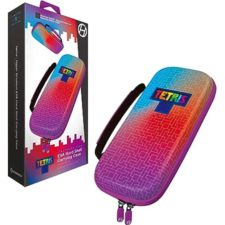 Hyperkin Offizielle Tetris® Eva-Hartschalen-Tragetasche für Switch® OLED Modell/Nintendo Switch® (Hyper Gradient), Hyper Gradient, Klassisch-Meets-Modern. – Bild 1