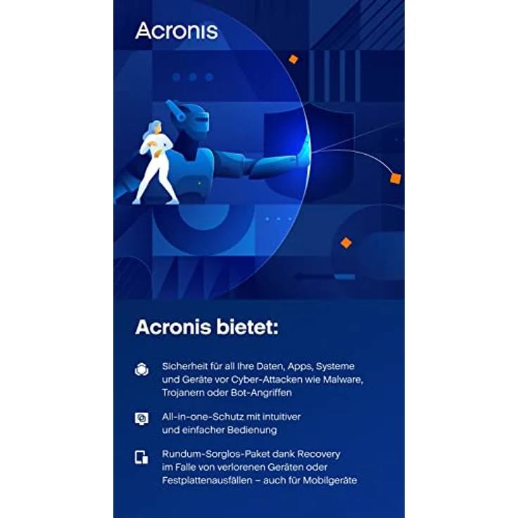 Acronis Cyber Protect Home Office 2023 Premium 1 TB Cloud-Speicher 3 PC/Mac 1 Jahr Windows/Mac/Android/iOS Internet Security inklusive Backup Aktivierungscode per Post, Datensicherung und Ransomware-Schutz, von Acronis – Bild 3