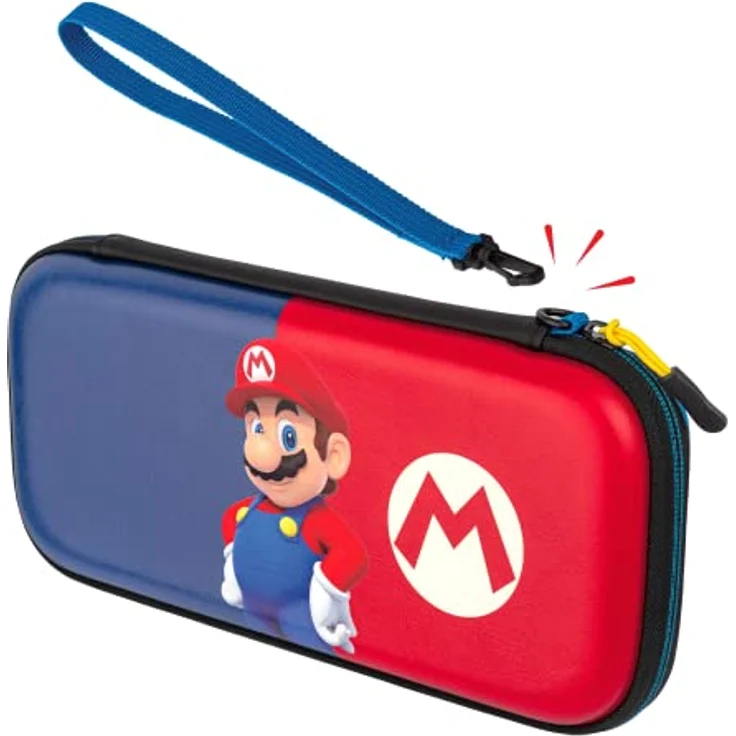 PDP Gaming Switch Slim Deluxe Travel Case - Mario Edition - Semi-Hardshell Protection - Protective PU Leather - Holds 14 Games & Console - Works with Switch OLED & Lite - Perfect for Kids – Bild 3