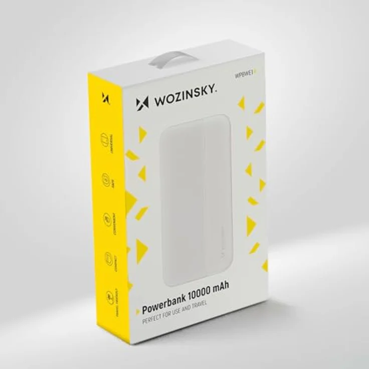 Wozinsky WPBWE1 Powerbank 10000mAh, 2 x USB, weiß, leicht und reisefreundlich mit Schutzfunktionen – Bild 12