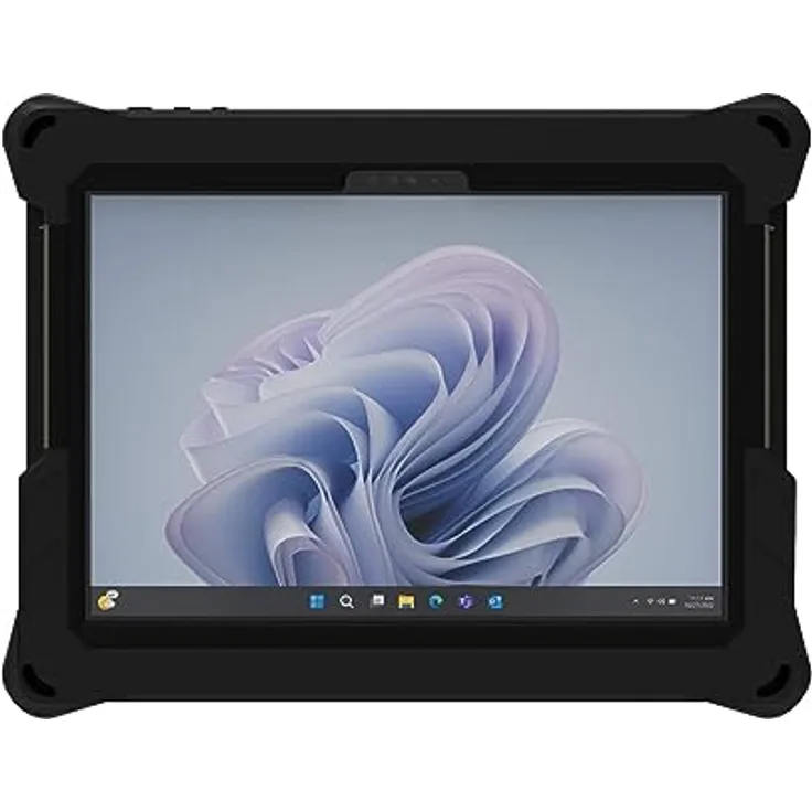 The Joy Factory aXtion Pro MP für Surface Pro 9, Rugged Case CWM349MP, stoßfest (MIL-STD-810H), wasserdicht (IP68), integrierter Bildschirm- und Kameraschutz, verstellbare Handschlaufe, rutschfester Standfuß, MagConnect HD Mount kompatibel