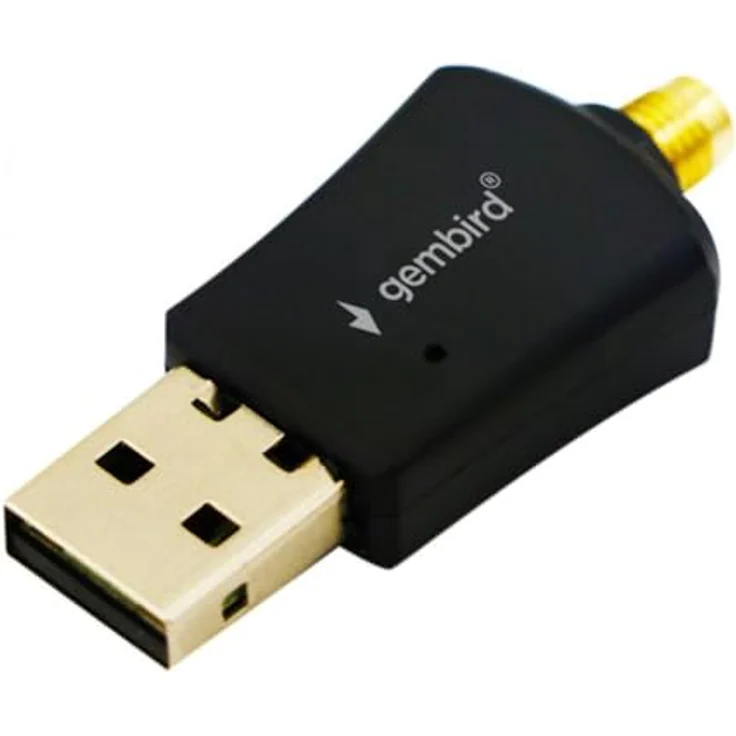 Gembird WNP-UA300P-02 WLAN-USB-Adapter, hohe Übertragungsgeschwindigkeit bis 300 Mbit/s, schwarz – Bild 1