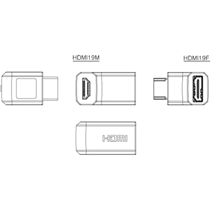 2direct  LogiLink HDMI Adapter, A Stecker zu A Buchse, 90° abgewinkelt – Bild 3