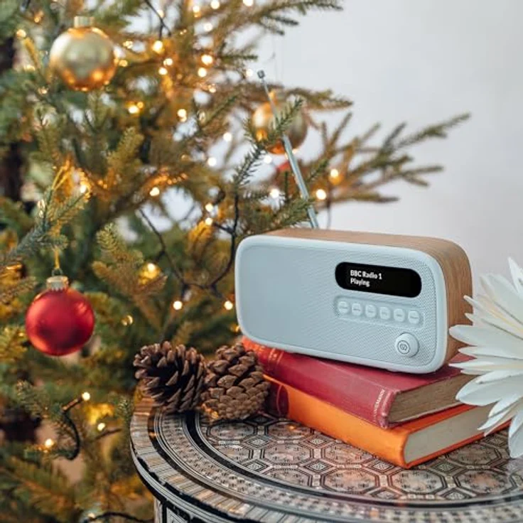 VQ Dexter, DAB/DAB+ Digitalradio & FM Radio in Eiche mit Bluetooth, 60 Speicherplätzen, 3W Lautsprecher – Bild 8
