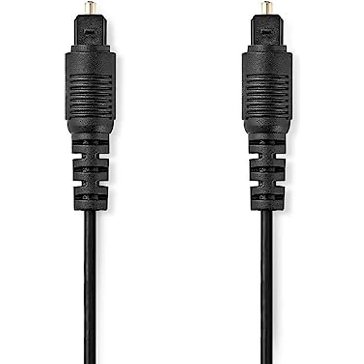 Nedis Optisches Audiokabel, Toslink Stecker auf Toslink Stecker, 5.00 m, rund, PVC, schwarz, ideal für Heimkinosysteme mit High-End-Klangerlebnis – Bild 1
