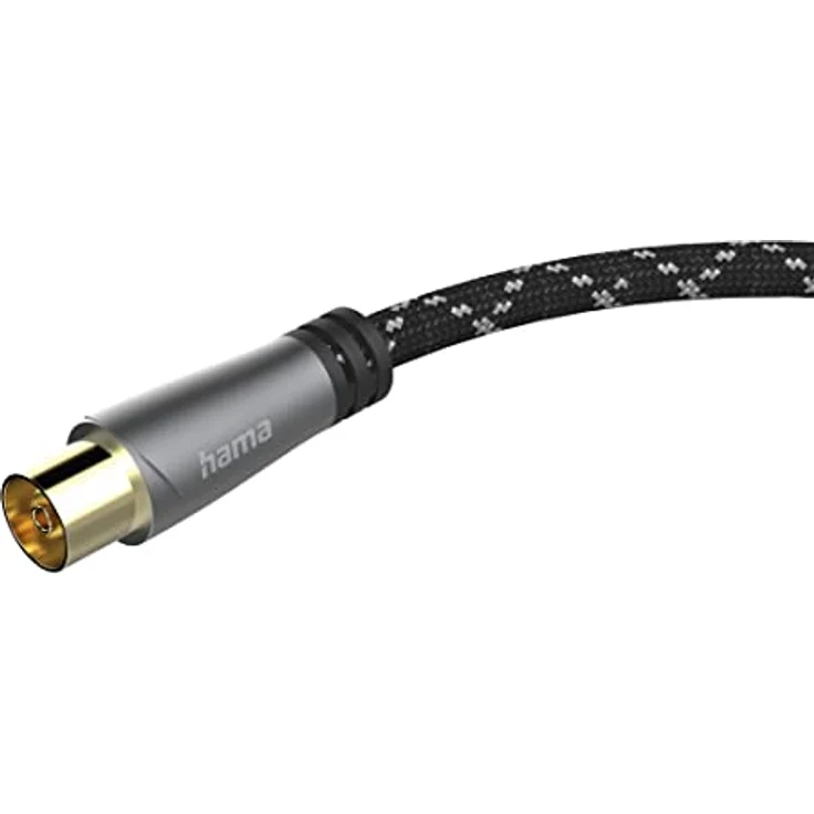 Hama Antennen-Anschlusskabel 120 dB, Koax-Stecker - Koax-Kupplung, 3 m, Schwarz/Grau, Hi-Def Übertragung – Bild 5