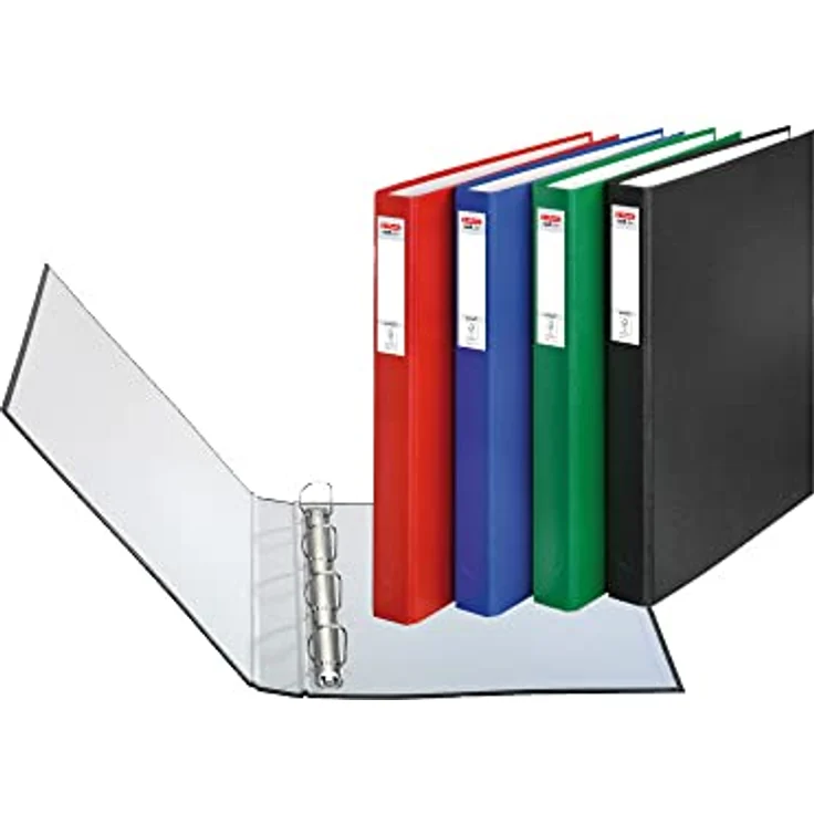 Herlitz Präsentationsordner, PP-Kunststoffbezug, 4-Ring Mechanik, 14mm Füllhöhe – Bild 3
