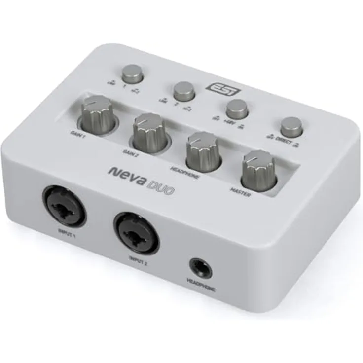 ESI Neva DUO USB Audio-Interface, 2x 6,3-mm Klinkeneingang, 24-Bit-Audioqualität