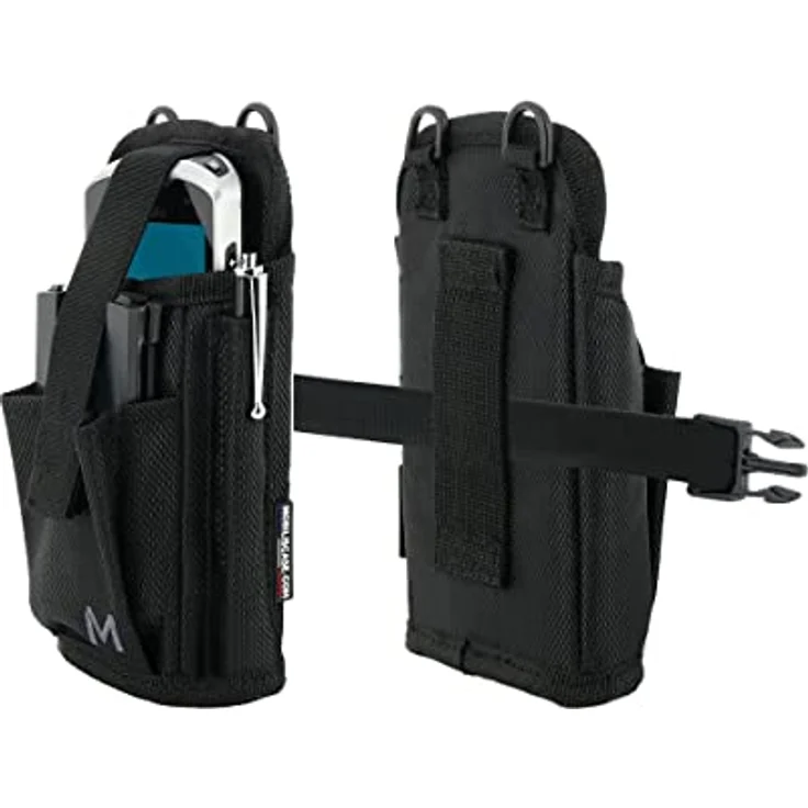 MOBILIS Holster Mobile Computer/Scannertasche, Größe S für Geräte bis 8,5 x 14,5 x 2 cm, mit abnehmbarem Gürtel, Schwarz – Bild 1