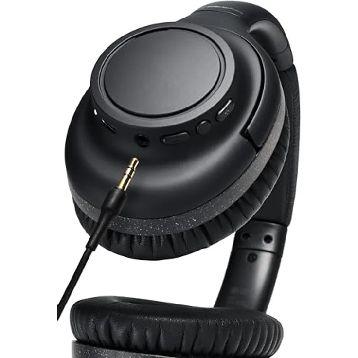 Audio-Technica ATH-S300BTBK Kabelloser Kopfhörer mit Geräuschunterdrückung Schwarz, 90 Stunden Akkulaufzeit, Hybrid-Noise-Cancelling – Bild 3