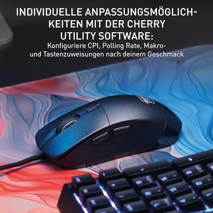 CHERRY xtrfy M50 Black Wired Mouse (Kabelgebunden), Leichte Gaming-Maus – Bild 4