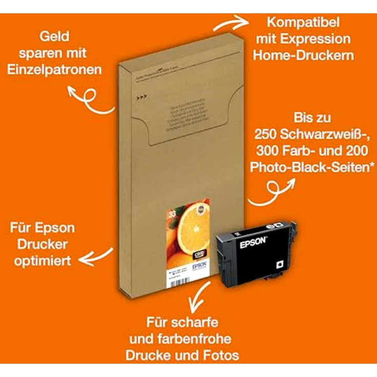 Epson C13T33374510 4.5ml 6.4ml Schwarz, Gelb Tintenpatrone – Bild 6