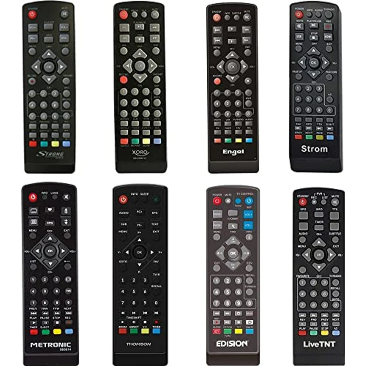 LEYF Universal 7in1 Fernbedienung Kompatibel für DVB-T TNT Receiver Strong, Echosat, Tempo, Leyf, Engel, Metronic, Strom, LiveTNT, Xoro, Thomson, Edision – Bild 2