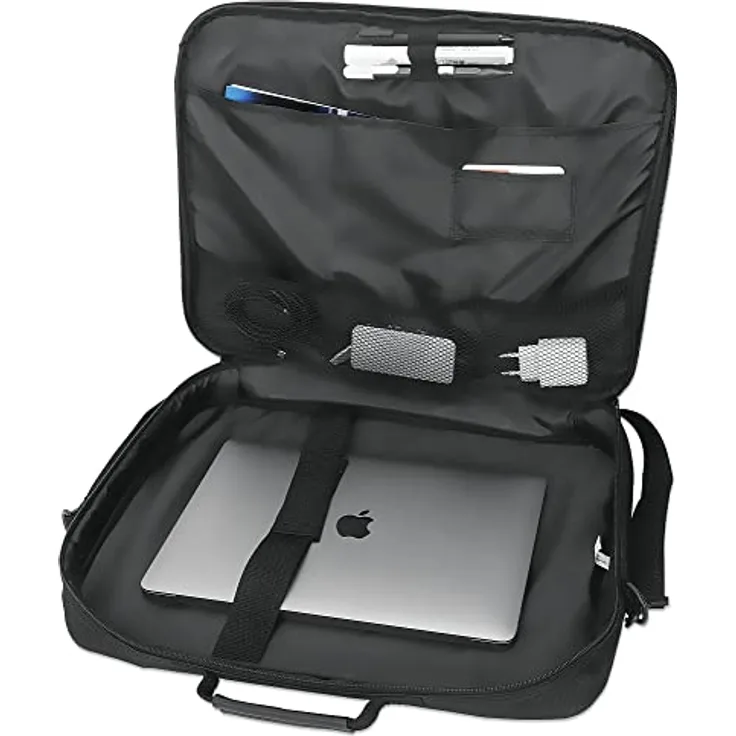 MANHATTAN Cambridge Clamshell Laptoptasche, Notebooktasche für Notebooks bis 17.3″ mit gepolstertem Fach und Reisefreundlichem Design