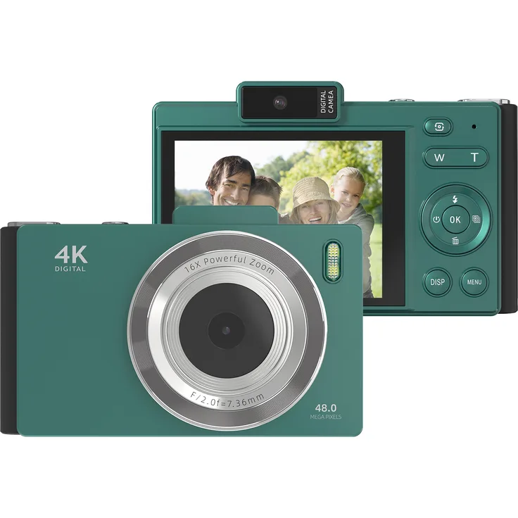 Lixada 4K-Digitalkamera, tragbare CCD-Videokamera mit 48 MP, 2,8 Zoll IPS-Bildschirm, 16-fachem Zoom, Autofokus und integriertem Blitz, ideal als Geschenk für Teenager und Studenten