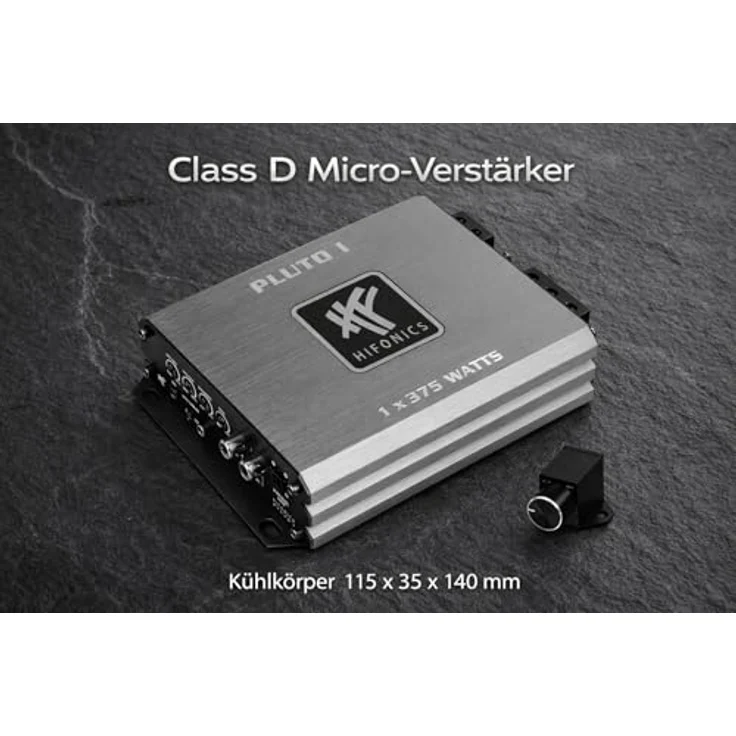 Hifonics PLUTO I Digital Monoblock Verstärker, 225/375 W RMS, kompakt mit Bass-Boost und Remote-Level-Controller – Bild 2