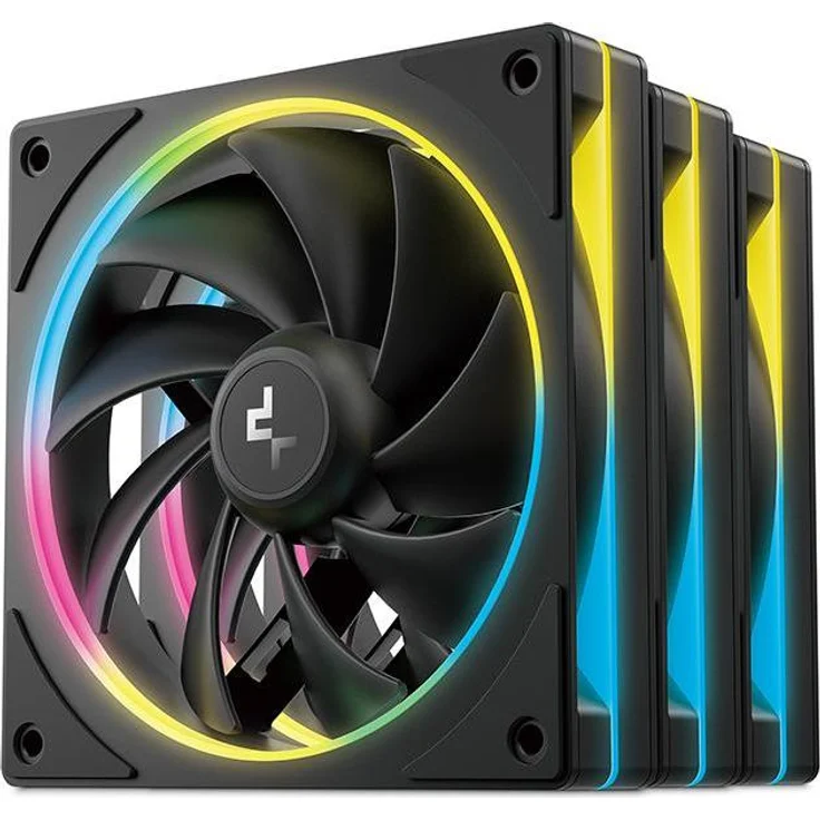 Deepcool FL12 SE 3IN1, 120 mm PC Lüfter mit 20 RGB-LEDs, weiss, 3er Pack