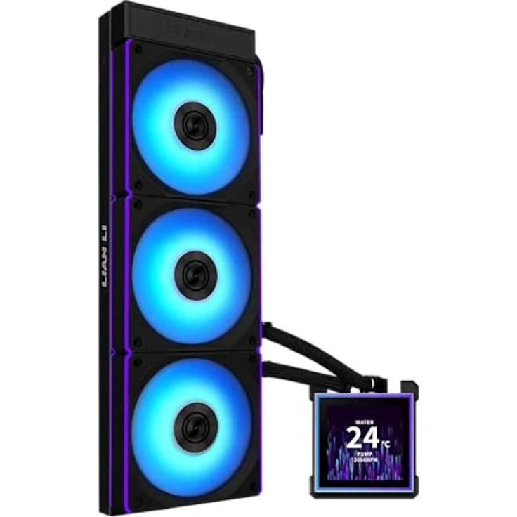 Lian Li HydroShift II LCD-S 360, 360 mm AiO-Wasserkühlung mit 3,4" IPS-Display und RGB-Beleuchtung, schwarz – Bild 3