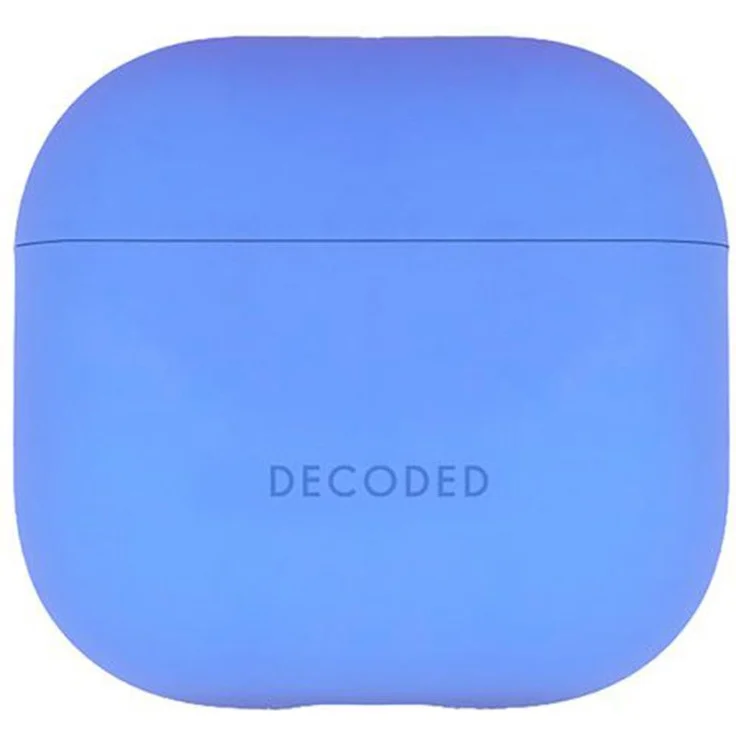 Decoded Silicone Aircase, Silikonhülle für AirPods 4 mit Hybridkonstruktion, Stoß- und Kratzschutz, Blau
