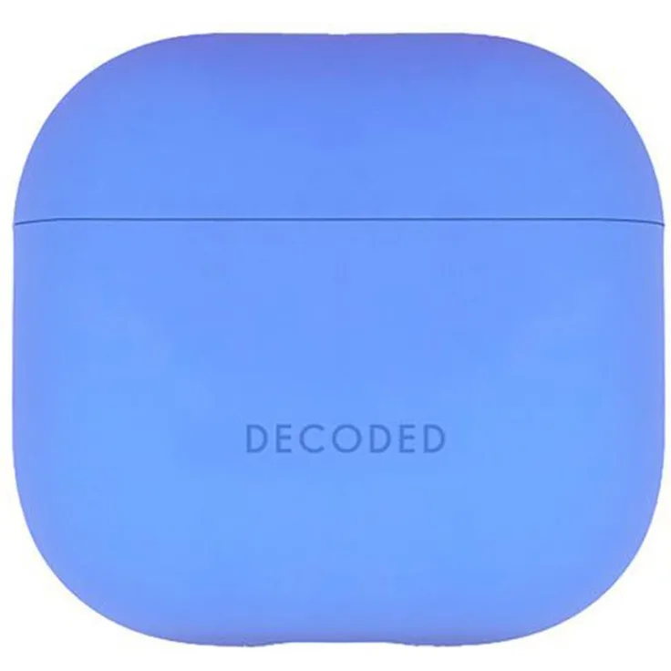 Decoded Silicone Aircase, Silikonhülle für AirPods 4 mit Hybridkonstruktion, Stoß- und Kratzschutz, Blau