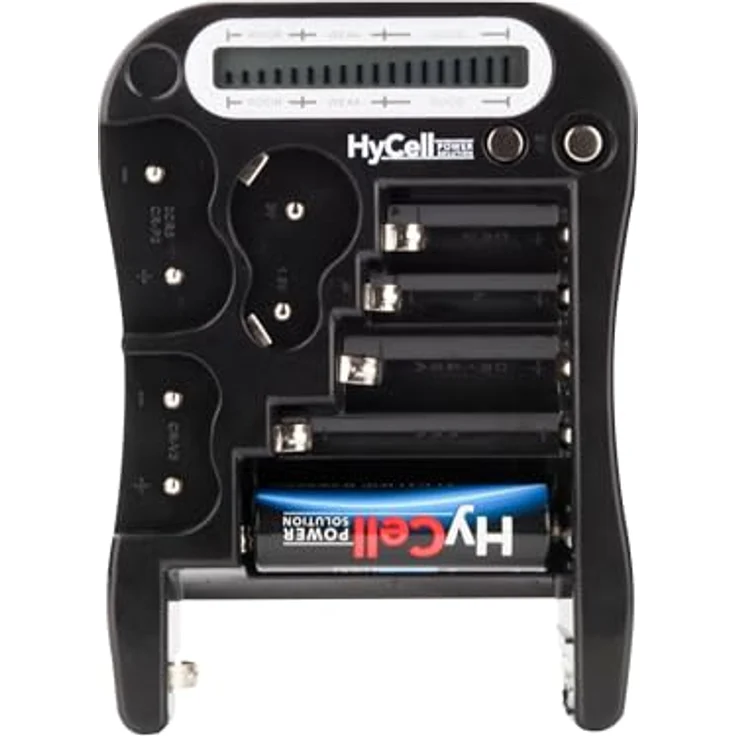 HyCell Digital Batterietester - Kapazität Testgerät zur Batterie Anzeige - Akku Anzeige - Knopfzellen Anzeige - LCD Batterieprüfergerät mit zuverlässigen Testergebnissen – Bild 2