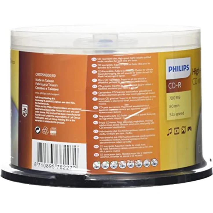 Philips CD-R Rohlinge (700 MB Data- 80 Minuten, 52x High Speed Aufnahme, 50er Spindel) – Bild 3